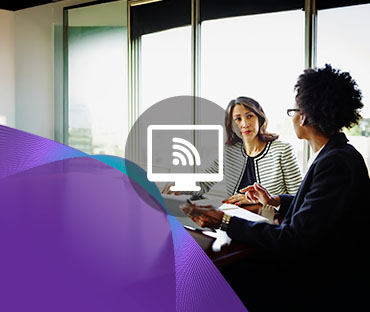 Women talking business