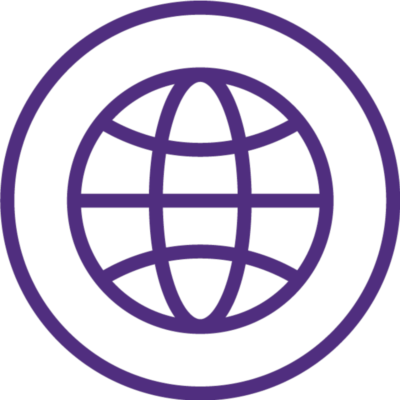 Globe purple icon
